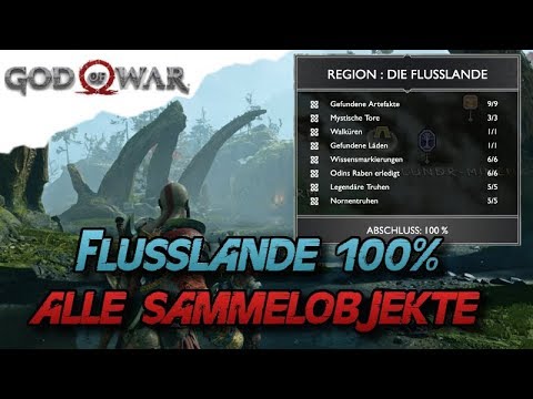 God of War 4 - Riverlands all collectibles, artifacts, Norn chests, gates, ravens, location