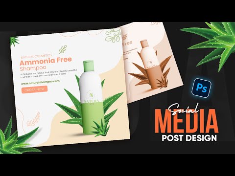 Trendy Social Media Post Design in photoshop | Post Design | Photoshop Tutorial