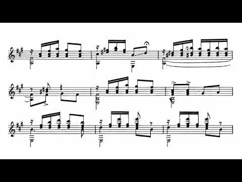 Heitor Villa-Lobos - Suite Populaire Bresilienne for Guitar (Score video)