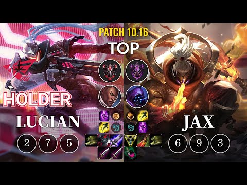RW Holder Lucian vs Jax Top - KR Patch 10.16