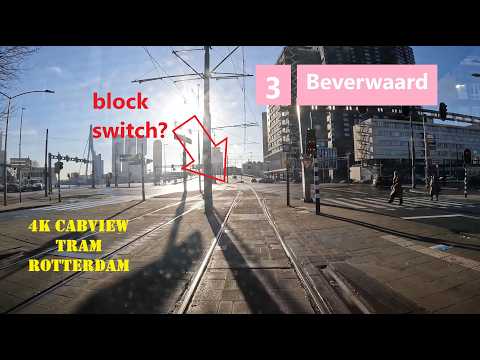 What is a "Blokwissel"?| Tram Rotterdam| RET Line 3 | 4K Cabview