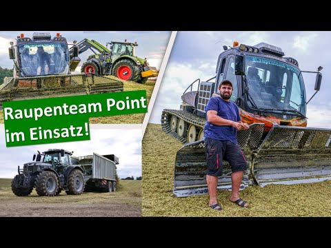 PRINOTH Leitwolf versetzt Maisberge!! | Raupenteam Point im Einsatz | Maisernte 2022 | Consti Clips