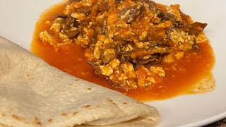 Cecina con huevo y chile / aporreadillo estilo Michoacán