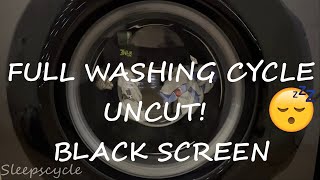 Washing Machine Full Load Wash, Uncut With Black Screen. Sleep Noises, White Noise.
