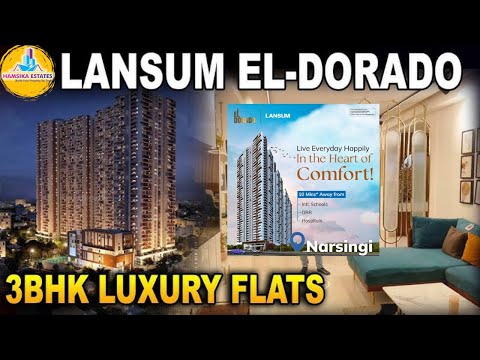 2225 SQ FT EAST FACE CORNER FLAT SALE IN LANSUM EL DORADO NARSINGH | 3BHK CORNER EASR FACE FLAT SALE