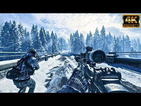 Winter Sniper Mission Stealth Kill Modern Warfare 2 Remastered 4K UHD
