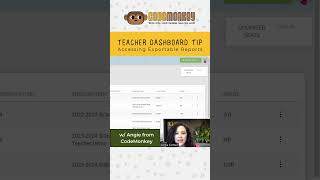 Teacher Dashboard Tip: Accessing Exportable Reports