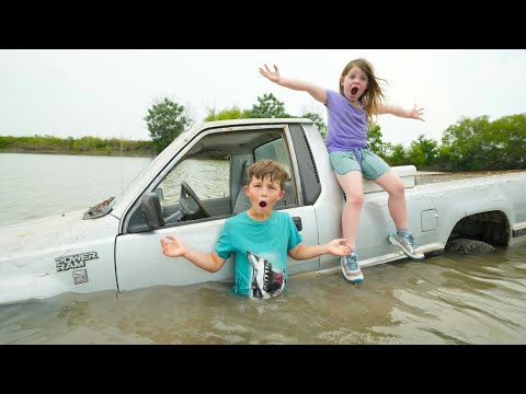 Turning our Abandoned Truck into a Boat | Tractors for kids