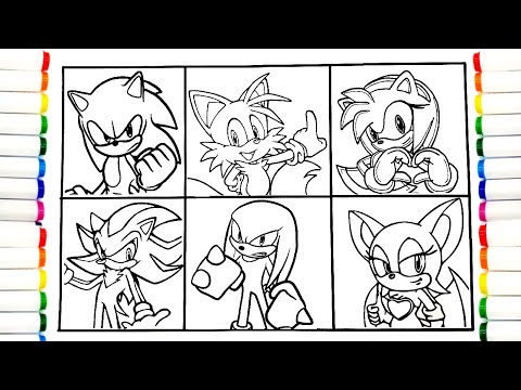 How to COLORING  Sonic Team  Coloring Pages Sonic The Hedgehog 3 DRAW  Tobu - Candyland NCS Release