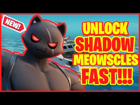How to UNLOCK SHADOW outfit MEOWSCLES *FAST* Fortnite (GAMEPLAY)