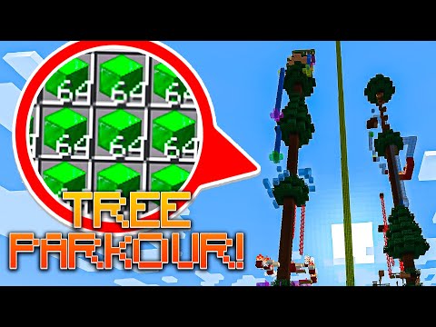 Building an IMPOSSIBLE Tree Parkour in Minecraft! Aphmau Noob Vs Pro