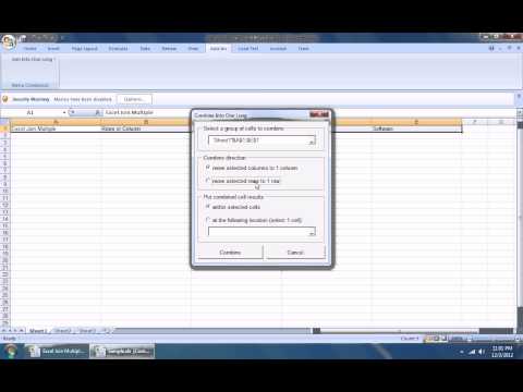 Excel Join Multiple Rows or Columns Into One Long Row or Column Software