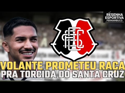 REFORÇO, VOLANTE ANDREY FALOU SOBRE A PRÉ TEMPORADA NO SANTA CRUZ E PROMETEU RAÇA NOS JOGOS.