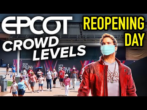 Disney World's EPCOT Reopening Day CROWD LEVELS and Wait Times!