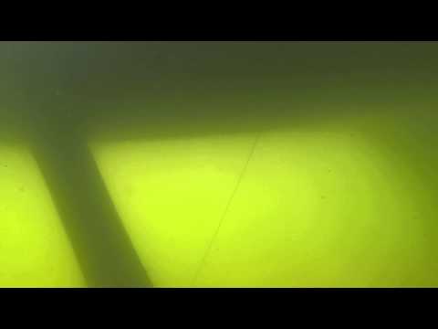 Raising the keel on the Catalina 22 underwater view.