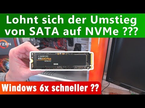 Lohnt sich der Umstieg von SATA auf NVMe SSDs - Wird Windows 6x schneller? Video