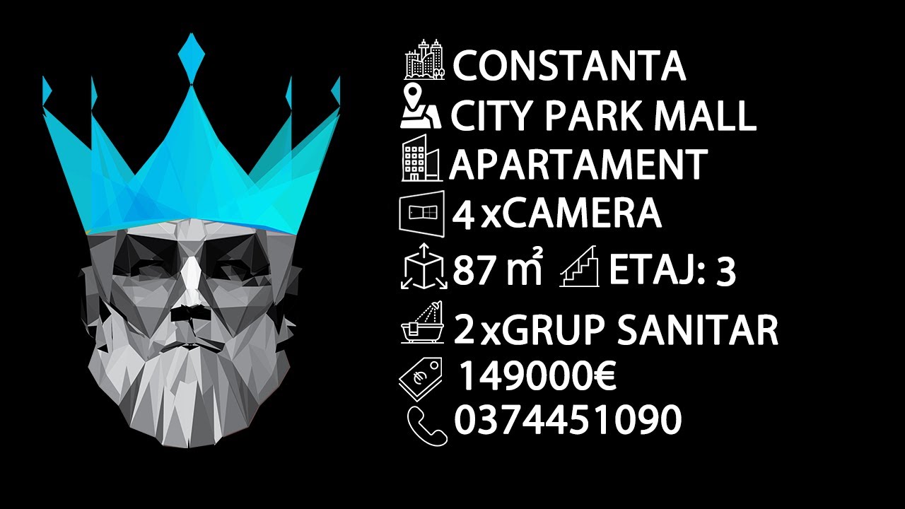 Tur video City Park Mall | 4 camere | Centrala | AC | Parcare | 87 mp