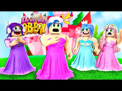 IMPOSSIBLE Princess Dress Up OBBY in Roblox! Kin Tin Krew Dad Becomes a PRINCESS! (ALL 100 stages)