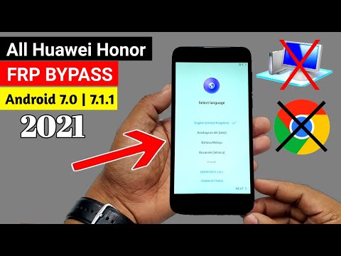 Huawei Honor 2021 FRP LOCK BYPASS | ANDROID 7 (Without PC) 🔥🔥🔥