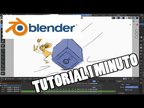 Aprendé a crear una Animación 2D con Blender, en 1 minuto