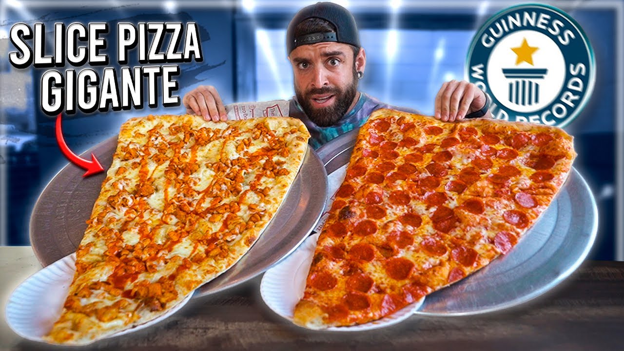 BIGGEST SLICES PIZZA in USA 🍕 * THIS IS HOW THEY REACT TO SEE ME EAT ALL * 🇺🇸