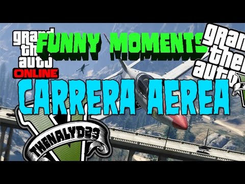 GTA V | FUNNY MOMENTS | CARRERA CON AVIONES!! | THENALYD23