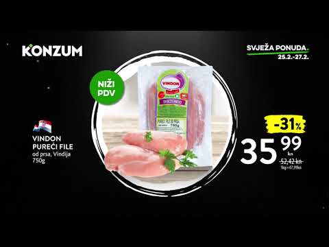 Konzum super akcija za početak tjedna od 25.-27.02.2019.