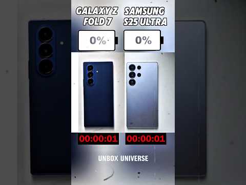 Galaxy Z Fold 7 vs Samsung S25 Ultra – Shocking Charging Speed Test! ⚡🔋 #shorts #viralvideo