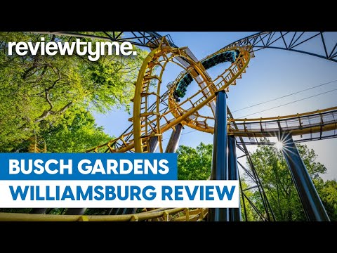 O melhor parque Busch Gardens - Revisão e visão geral do Busch Gardens Williamburg