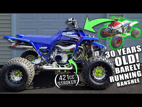 Old Yamaha Banshee 2 Stroke Quad Complete Restoration and Stroker Build