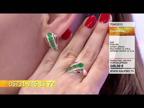 Sokolov Золотое кольцо 585 пробы с агатами и фианитами