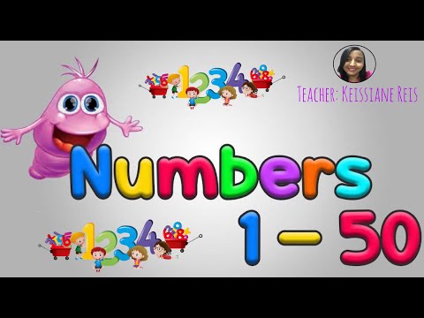 Numbers 1-50 | Números em inglês 1-50 | Aprenda a contar em inglês - Aprenda os números em inglês 😊