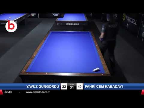 YAVUZ GÜNGÖRDÜ & FAHRİ CEM KABADAYI Bilardo Maçı - 2019 TÜRKİYE KUPASI 3.ETAP-FİNAL 1/16