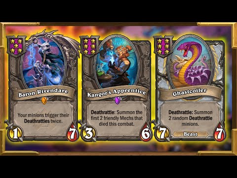 Hearthstone: The Best 3 Minions To Combine In The Battlegrounds! Baron, Ghastcoiler and Kangor's