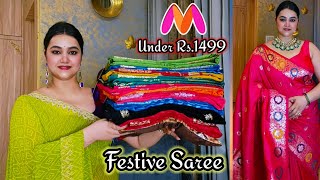 Myntra Affordable Festive wear Saree Rs.599- Rs.1499 @PoojaRikichoyal 