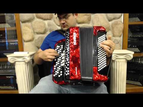 1993 - Red Hohner Nova III C System Chromatic 5 Row LMM 96 $1495