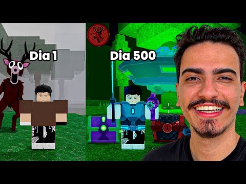 SOBREVIVI 500 NOITES NA FLORESTA 🌳👽