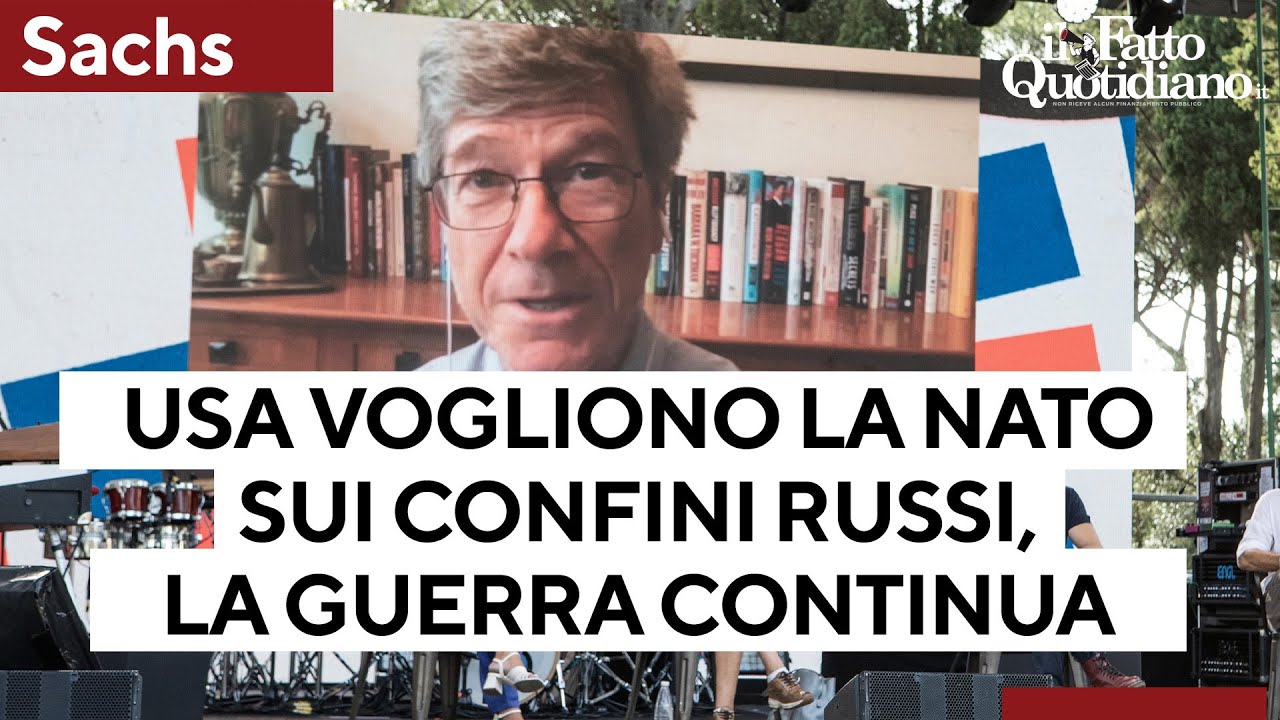 Jeffrey Sachs: "Gli Usa vogliono la Nato sui confini russi, per questo la guerra va ancora avanti"