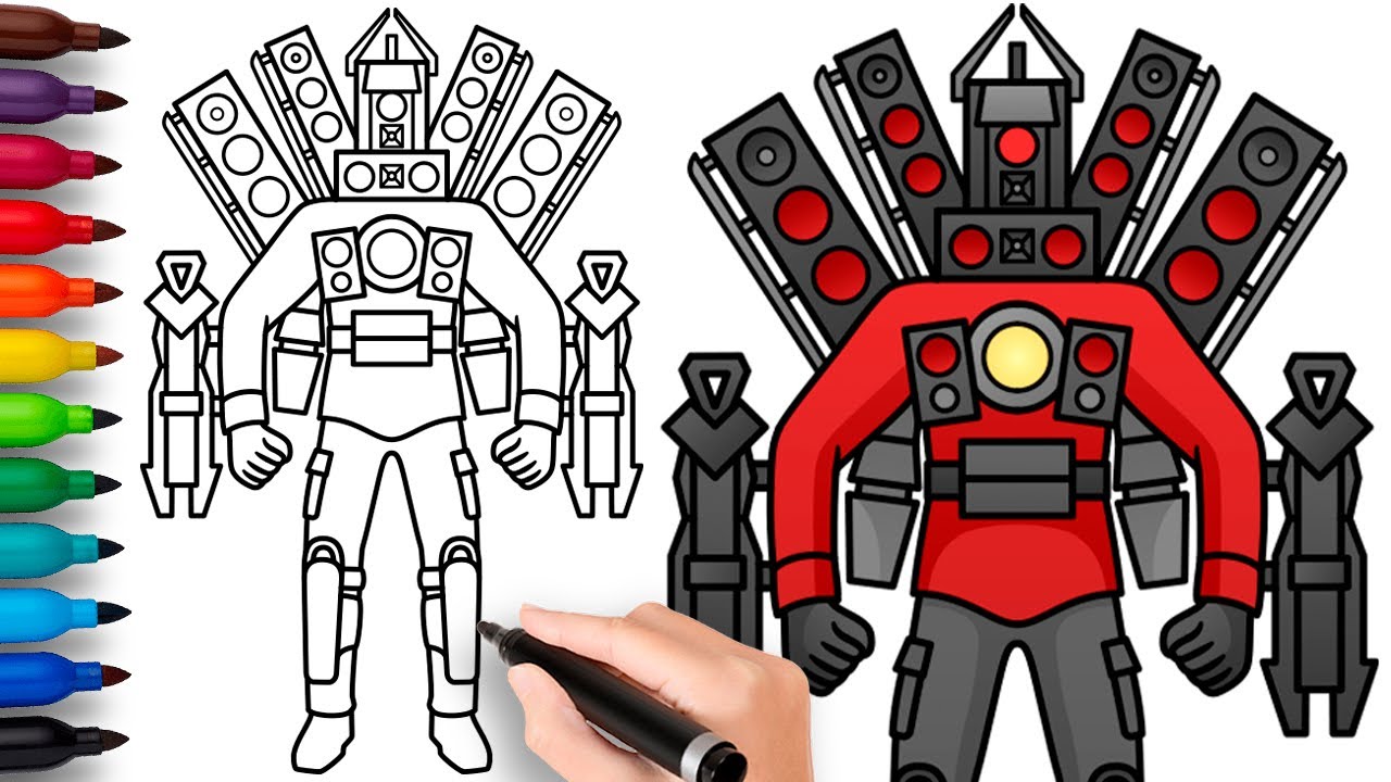 COMO DIBUJAR a UPGRADED TITAN SPEAKERMAN | Skibidi Toilet - paso a paso, fácil y rápido dibujo