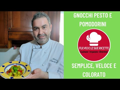 GNOCCHI AL PESTO DI BASILICO FRESCO RICETTA con pomodorini cremosa