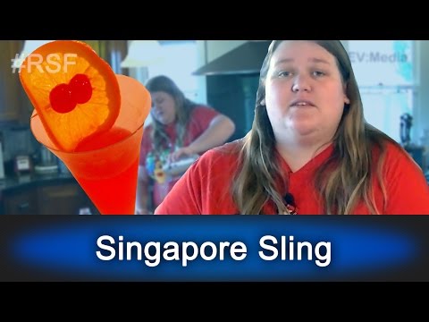 Singapore Sling - Ready, Set, Flambé: Mini Bar