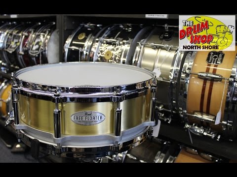 Pearl Free Floater Brass Snare 14x5 - The Drum Shop North Shore