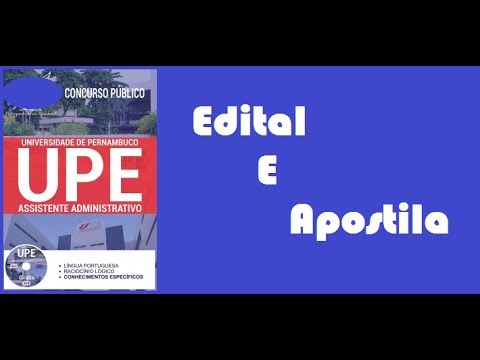 Edital e Apostila Concurso UPE 2017-Assistente Administrativo