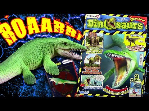 Schleich ® Dinosaurs - Dinosaurier Magazin Nr. 9 mit Mosasaurus Figur - Unpacking & Review