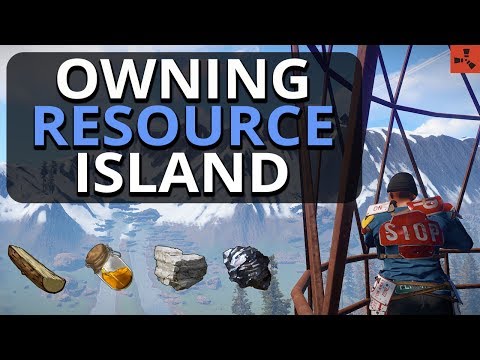 Finding the KEY to Resource ISLAND!! Rust Solo Survival Gameplay