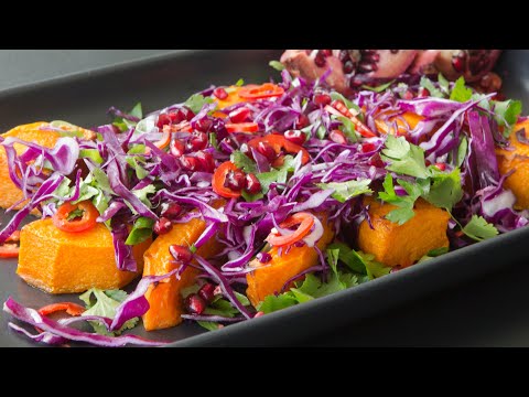 A Surprising Pairing: Roasted Pumpkin and Red Cabbage Salad Recipe | Refreshing and Delicious