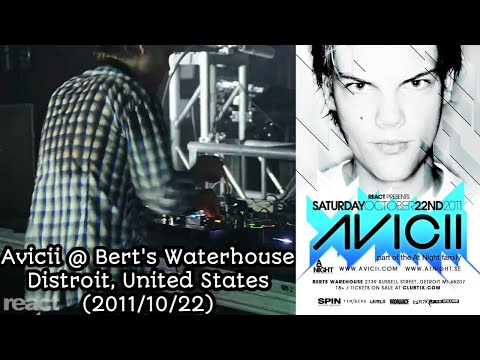 Avicii @ Bert's Warehouse Theater MI, Detroit, United States (2011/10/22)