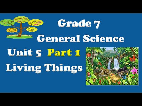 Grade 7 General Science: Unit 5: Part 1: Living Things