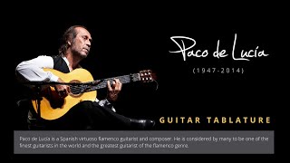 Guitar TAB - Paco de Lucía : Percusion Flamenca | Tutorial Sheet Lesson #iMn