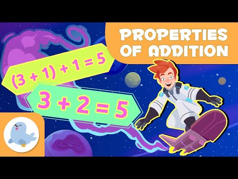 PROPERTIES OF ADDITION 🚀 Commutative Property and Associative Property 🧑‍🚀 Fun Math for Kids